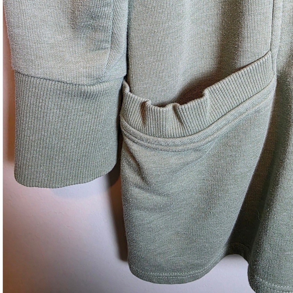 Soft Surroundings Sage Green Henley Pullover Tunic Sweatshirt Pockets Womens L‎ - Picture 8 of 9